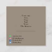 Carte de visite Carré Personnalisé Pour Catalogue (Dos)