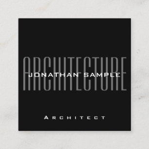 Carte De Visite Carré Personnaliser Business Architect Moderne Élégant