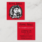 Carte De Visite Carré Personnaliser Femme Fatale (Devant / Derrière)