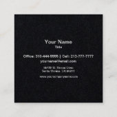 Carte De Visite Carré Personnalisez-Le Monogramme (Dos)