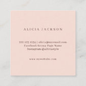 Carte De Visite Carré Pétales d'aquarelle orange jaune wedding planner (Dos)