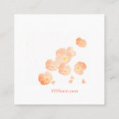 Carte De Visite Carré Pétales en chute (Dos)