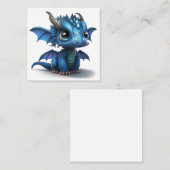 Carte De Visite Carré Petit Dragon (Devant / Derrière)