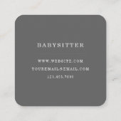 Carte De Visite Carré Petit éléphant (Dos)