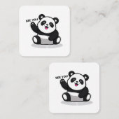 Carte De Visite Carré petit panda mignon (Devant / Derrière)