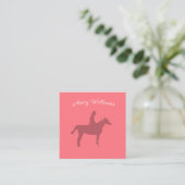 Carte De Visite Carré Petit professionnel du cheval (Debout devant)