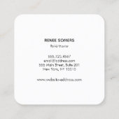 Carte De Visite Carré Phases de lune mains Étoiles Universe (Dos)