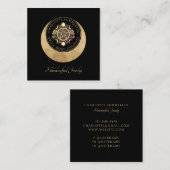 Carte De Visite Carré Phases Lune Céleste Designer bijouterie (Devant / Derrière)