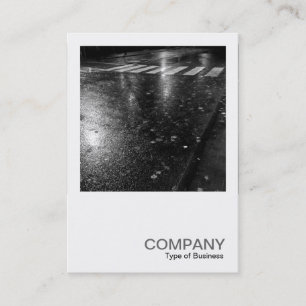 Carte De Visite Carré Photo 0558 - Route d'automne humide à la nui