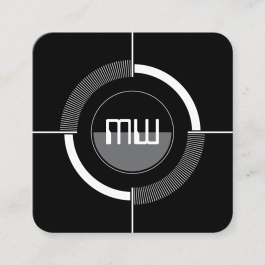 Carte De Visite Carré Photo : blanc (Devant)