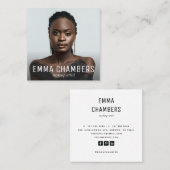 Carte De Visite Carré Photo d'artiste maquillage moderne (Devant / Derrière)