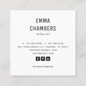 Carte De Visite Carré Photo d'artiste maquillage moderne (Dos)