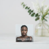 Carte De Visite Carré Photo d'artiste maquillage moderne (Debout devant)