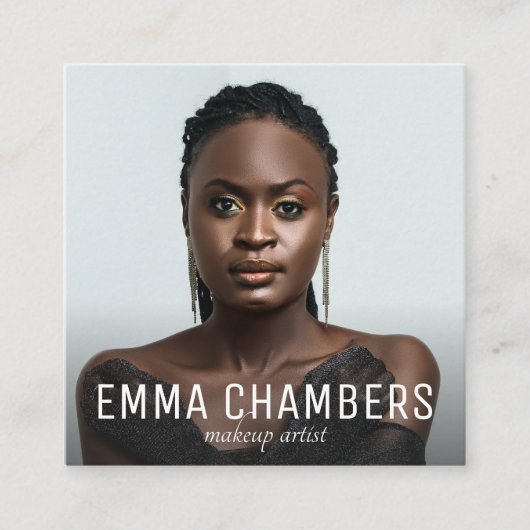 Carte De Visite Carré Photo d'artiste maquillage moderne (Devant)