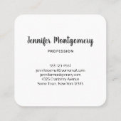 Carte De Visite Carré Photo de 2 ananas sur une plage (Dos)