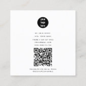 Carte De Visite Carré Photo de logo d'entreprise simple moderne (Dos)