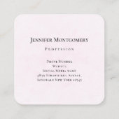 Carte De Visite Carré Photo en fleurs de pomme blanche (Dos)