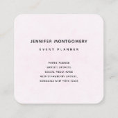 Carte De Visite Carré Photo en fleurs de pomme blanche (Dos)