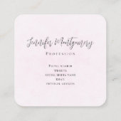 Carte De Visite Carré Photo en fleurs de pomme blanche (Dos)