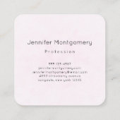 Carte De Visite Carré Photo en fleurs de pomme blanche (Dos)