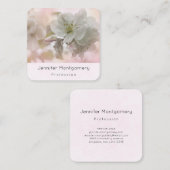 Carte De Visite Carré Photo en fleurs de pomme blanche (Devant / Derrière)