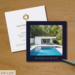 Carte De Visite Carré Photo minimaliste moderne