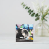 Carte de visite Carré photo moderne - 2,5 po x 2,5 (Debout devant)