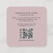 Carte De Visite Carré Photo moderne Honeypeb (Dos)