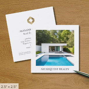 Carte De Visite Carré Photo moderne simple