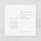 Carte De Visite Carré Photo nature (Dos)