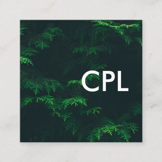 Carte De Visite Carré Photo nature (Devant)