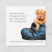 Carte De Visite Carré Photo pour animaux de compagnie (Dos)