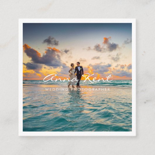 Carte De Visite Carré Photo professionnelle moderne (Devant)