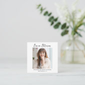 Carte De Visite Carré Photo professionnelle moderne (Debout devant)