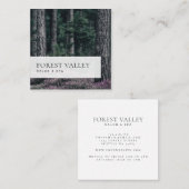 Carte De Visite Carré Photo simple classique Image Heather Forest (Devant / Derrière)