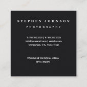 Carte De Visite Carré Photographe 4 Photos (Dos)