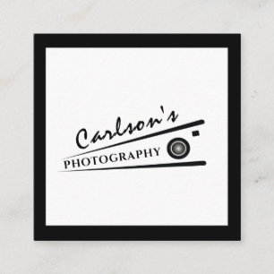 Carte De Visite Carré Photographe artistique moderne minimaliste