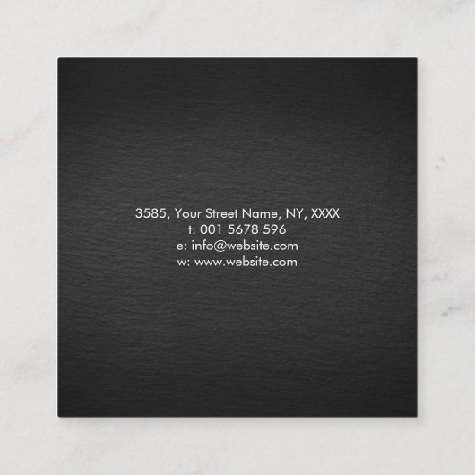 Carte De Visite Carré Photographe de la caméra d'art numérique Shutter (Dos)