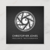 Carte De Visite Carré Photographe de la caméra d'art numérique Shutter (Devant)