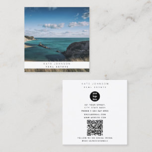 Carte De Visite Carré Photographe du logo commercial immobilier