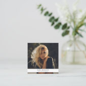 Carte De Visite Carré Photographe du logo d'entreprise moderne (Debout devant)