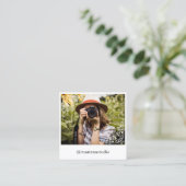 Carte De Visite Carré photographe élégant simple script (Debout devant)