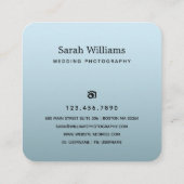 Carte De Visite Carré Photographe Mariage moderne (Dos)