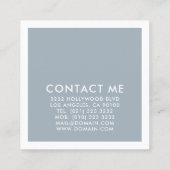 Carte De Visite Carré Photographe moderne (Dos)