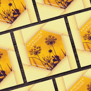 Carte De Visite Carré Photographe photo personnalisable Diaphragm Hexago