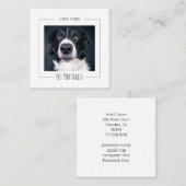 Carte De Visite Carré Photographe Portrait pour animaux (Devant / Derrière)