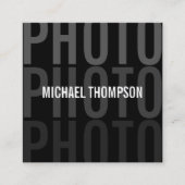 Carte De Visite Carré Photographe professionnel moderne (Devant)