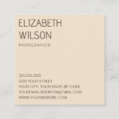 Carte De Visite Carré Photographe vintage d'aquarelle (Dos)