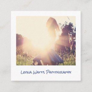 Carte De Visite Carré Photographie minimaliste photographe moderne blanc