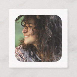 Carte De Visite Carré Photographie moderne en gras personnalisée